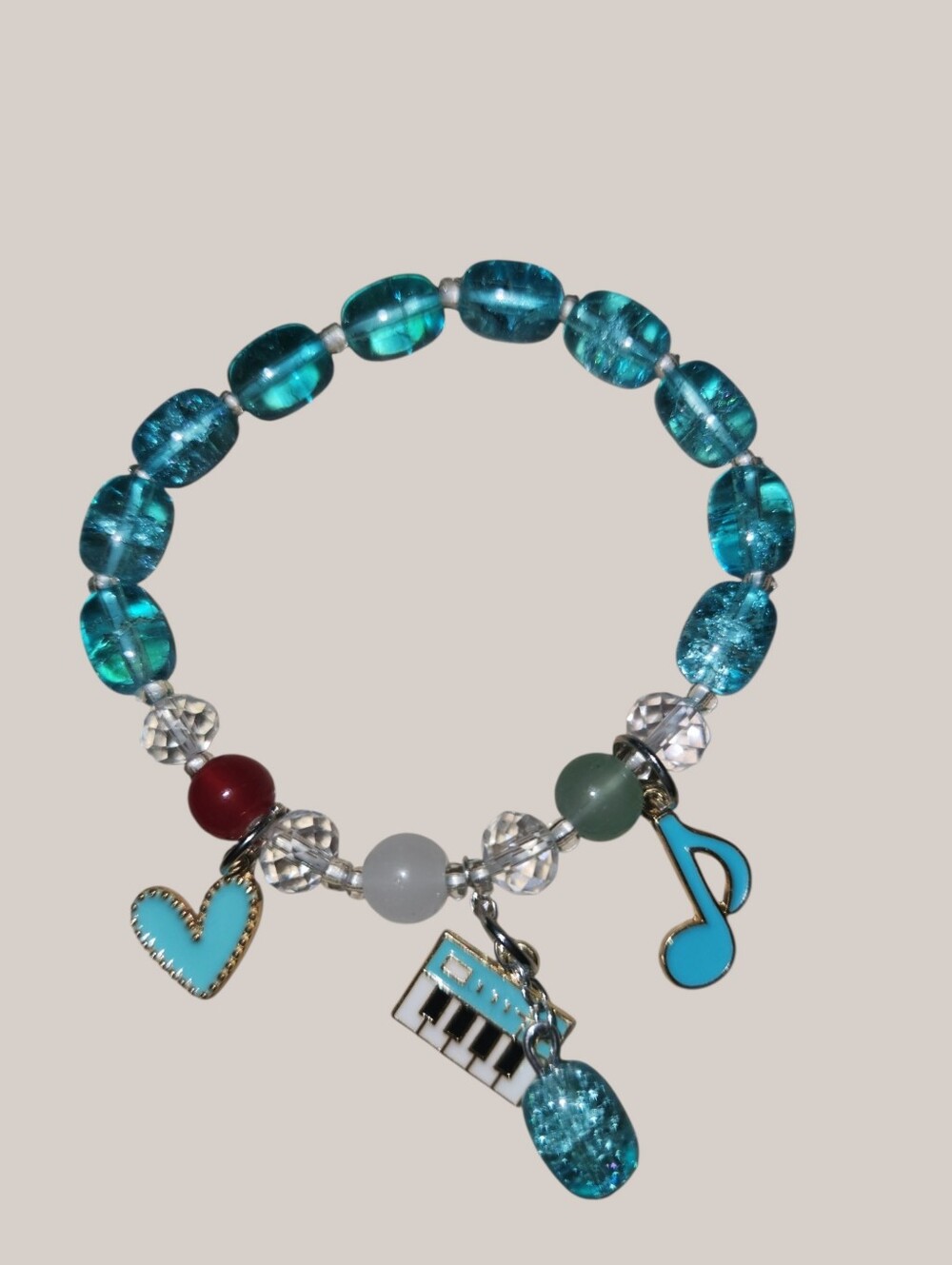 Handmade Charm Bracelets -"For The Love Of Music" By 12 y.o. Artist Layla - Picture 3 of 3
